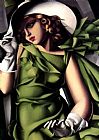 Famous Girl Paintings - Girl in a Green Dress